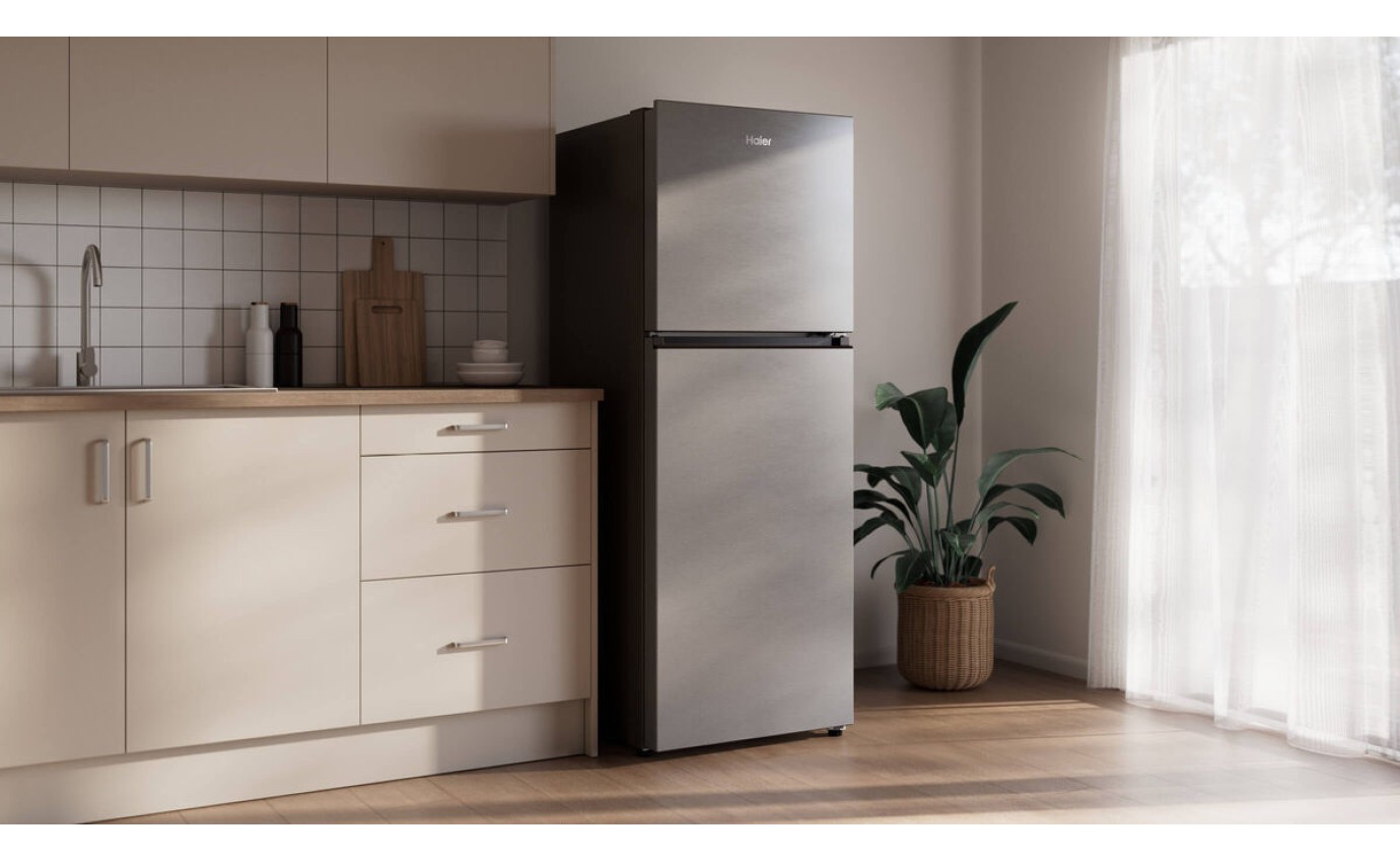 Haier 311L 300 Series Top Mount Refrigerator (Satina) HRF330TS