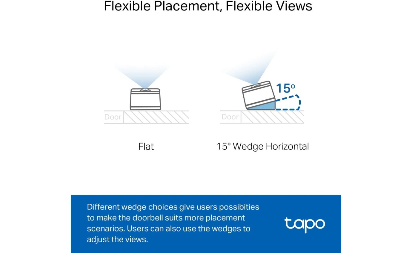 Tapo 2K Wireless Video Doorbell with Hub TAPOD230S1