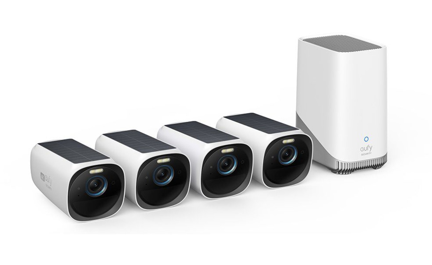 eufy Security eufyCam 3 with Homebase 3 (4 Pack) T8873TW1