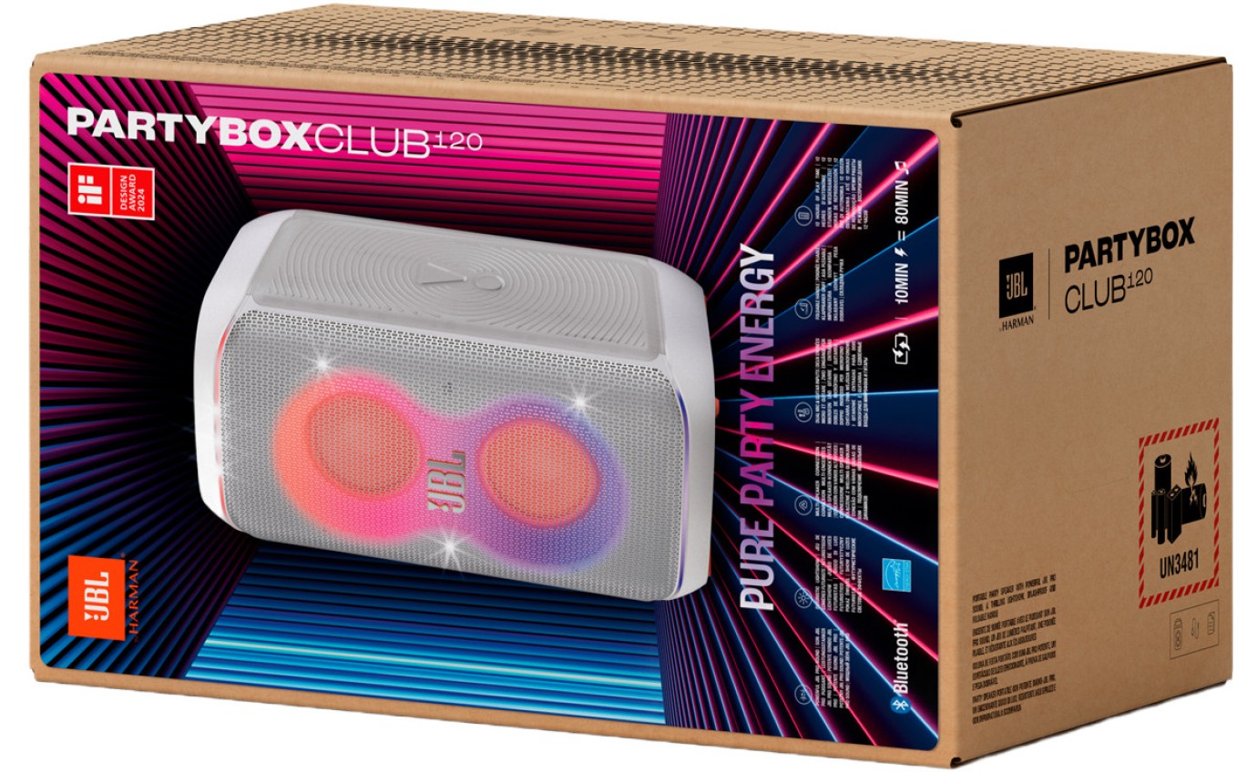 JBL PartyBox Club 120 Portable Speaker (White) JBLPBCLUB120SWAS