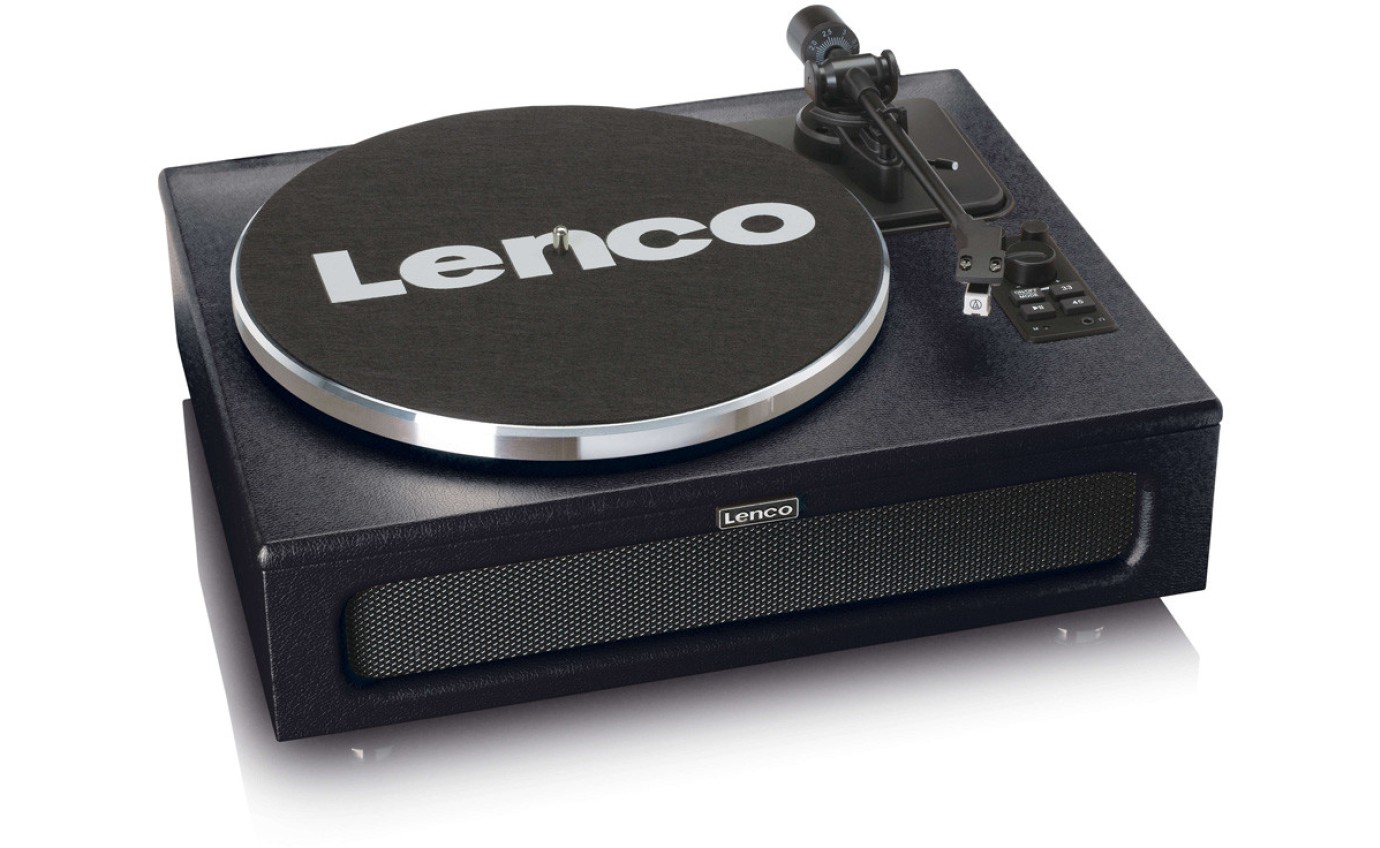 Lenco LS-430 Turntable with 4 Built-in Bluetooth Speakers 50W (Black) LS430BK