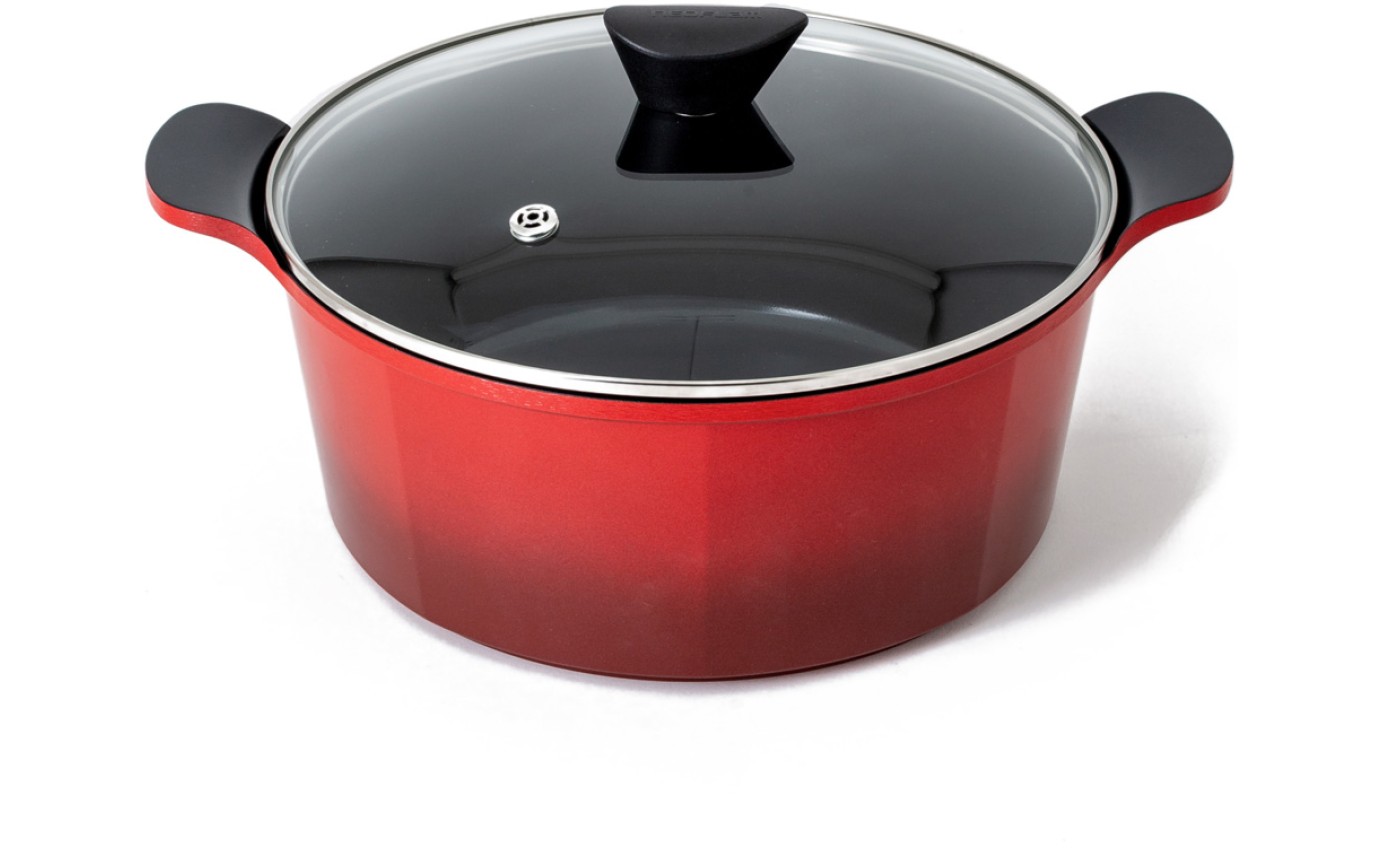 Neoflam 28cm Venn Casserole Induction Red ECVEC281