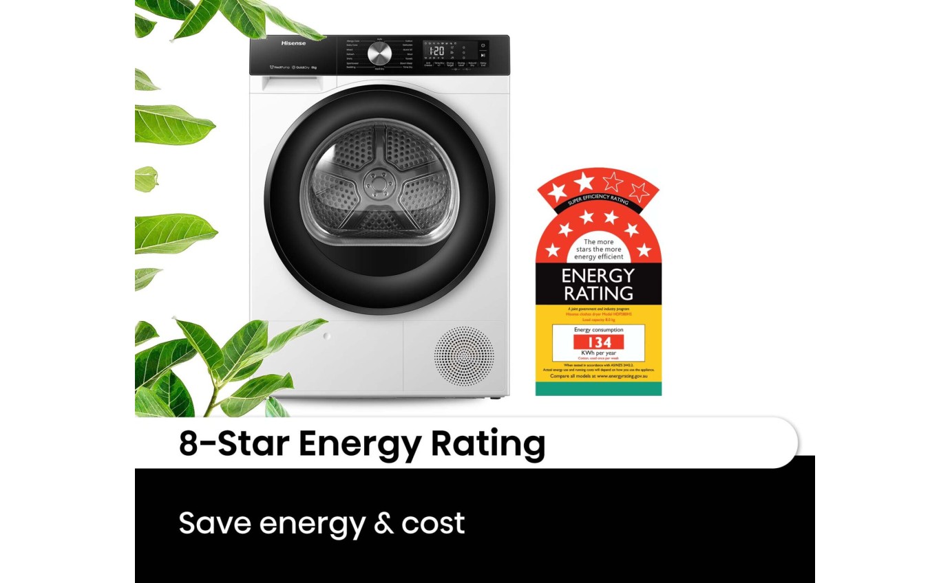 Hisense 8kg Heat Pump Dryer HDFS80HS