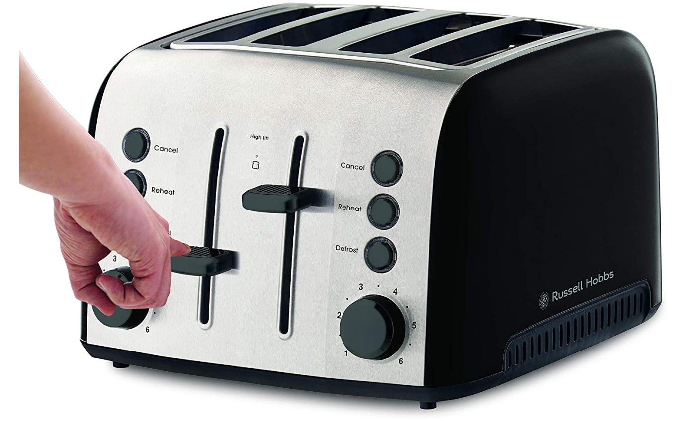 Russell Hobbs Brooklyn 4 Slice Toaster (Black) RHT94BLK