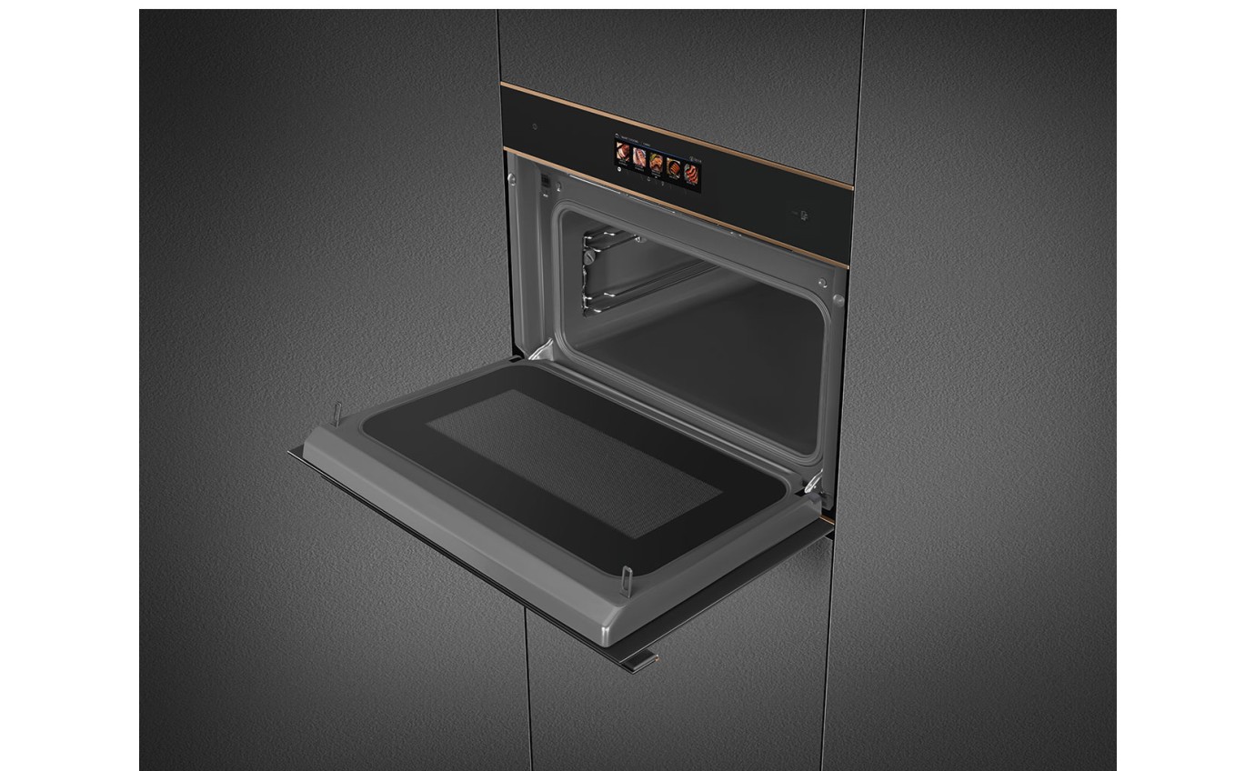 Smeg 45cm Dolce Stil Novo Combi-Microwave Oven with Vapour Clean - Copper SOA4606WM2PNR