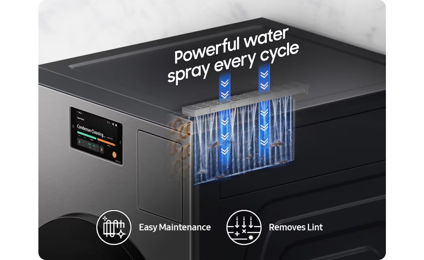 Samsung 18.5kg/10kg BESPOKE AI Washer Heat Pump Combo WD18DB8995BZ