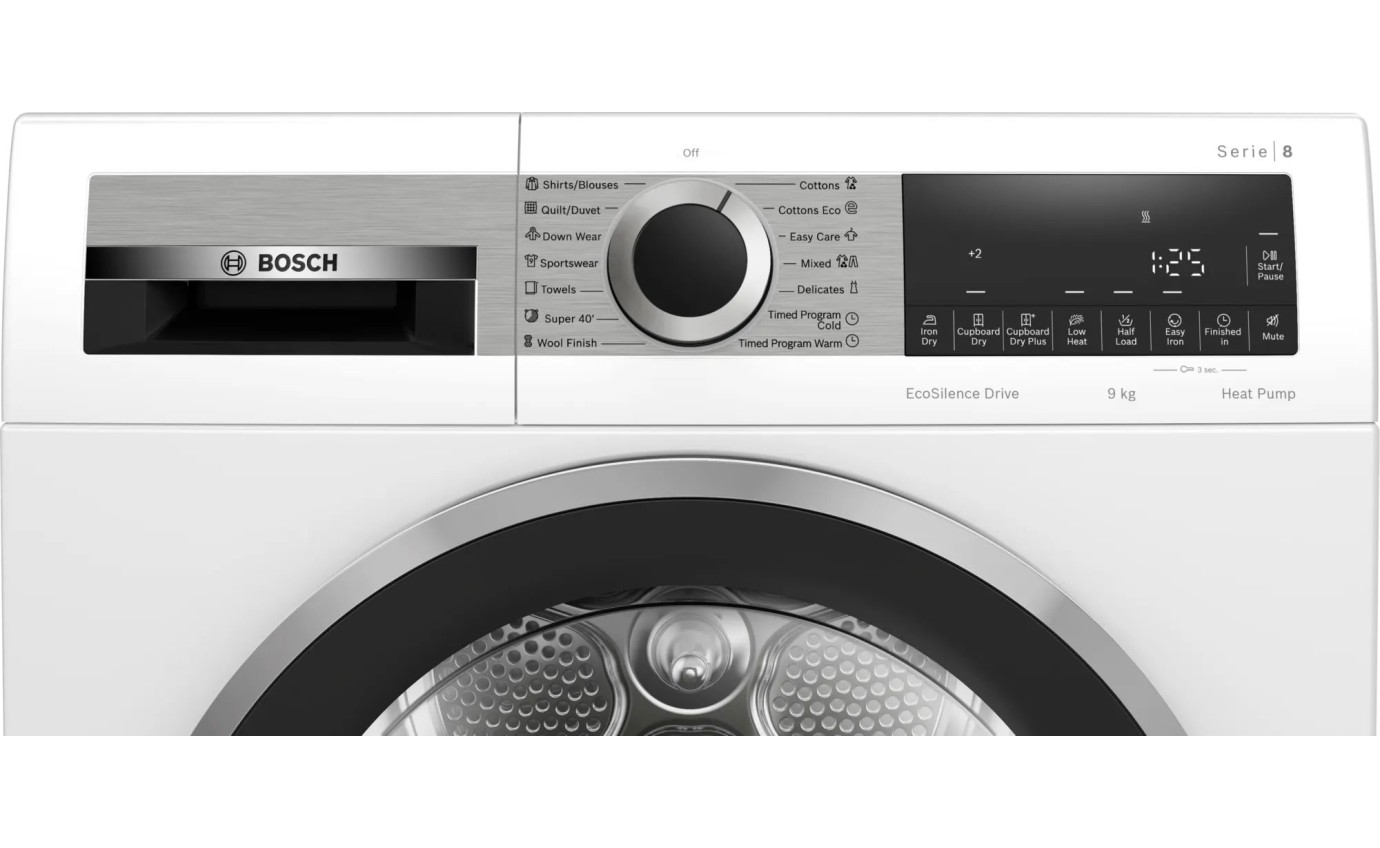 Bosch 9kg Series 8 Heat Pump Tumble Dryer WQG24201AU
