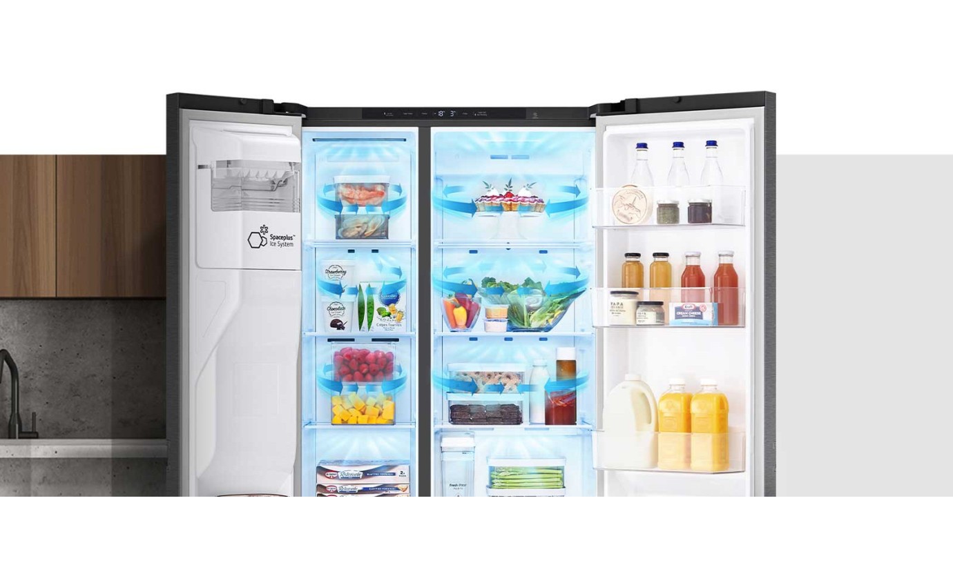 LG 641L Side By Side Fridge (Stainless) GSN599PL
