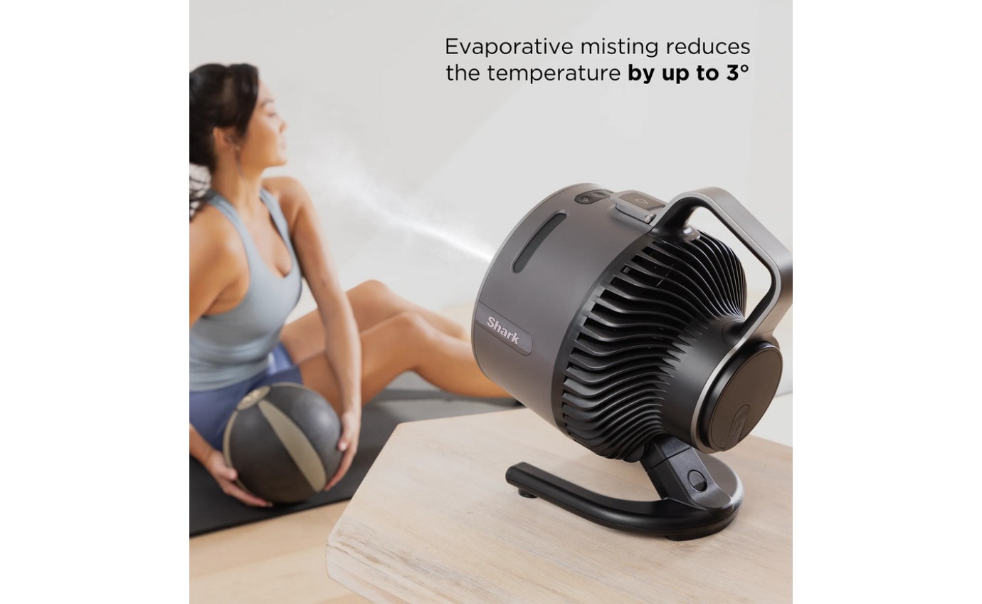 Shark FlexBreeze HydroGo Misting Portable Fan (Charcoal) FA052Q