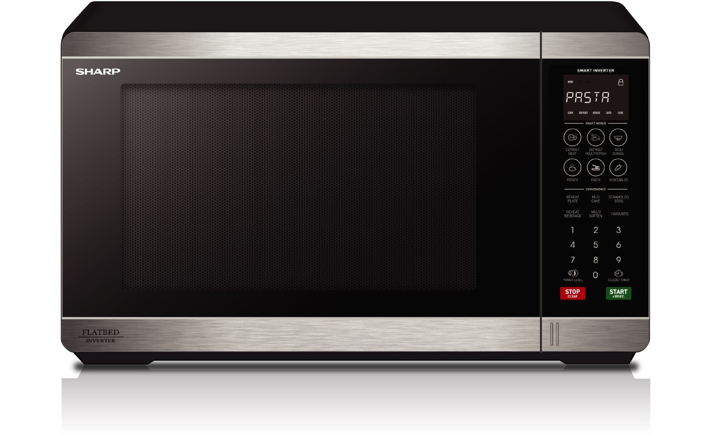 Sharp 32L 1200W Flatbed Inverter Microwave SM327FHS