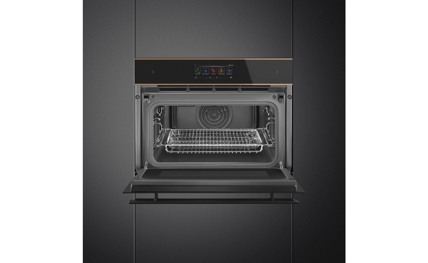 Smeg 45cm Dolce Stil Novo Combi-Microwave Oven with Vapour Clean - Copper SOA4606WM2PNR