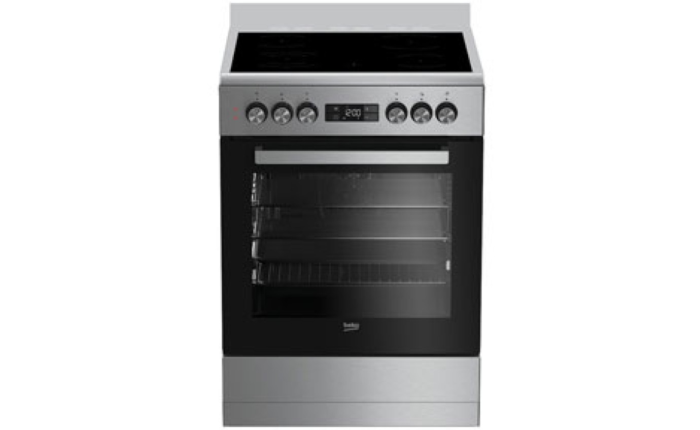 Beko 60cm Vitroceramic Upright Cooker BFC60VMX1
