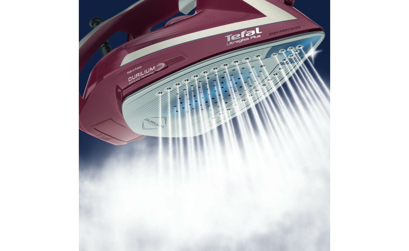 Tefal UltraGliss Anti-Calc Plus Steam Iron (Gamay Red) FV6845