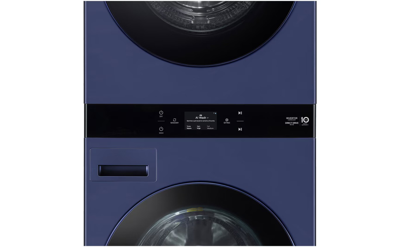 LG 19/10kg WashTower Stacked Washer Dryer (Navy Blue) WWT1910BLX