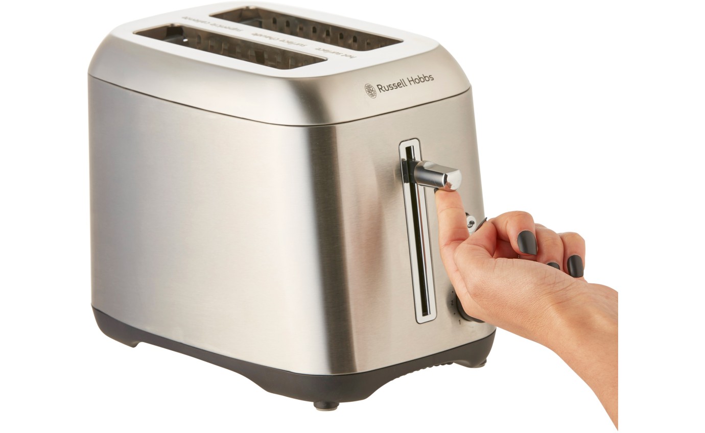 Russell Hobbs Carlton 2 Slice Toaster (Brushed Stainless Steel) RHT82BRU
