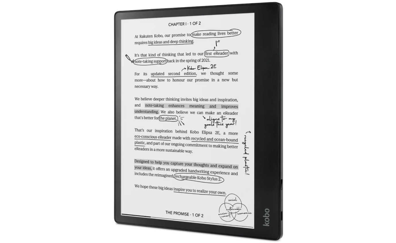 Kobo Elipsa 2E with Kobo Stylus 2 N605KUBKKBU