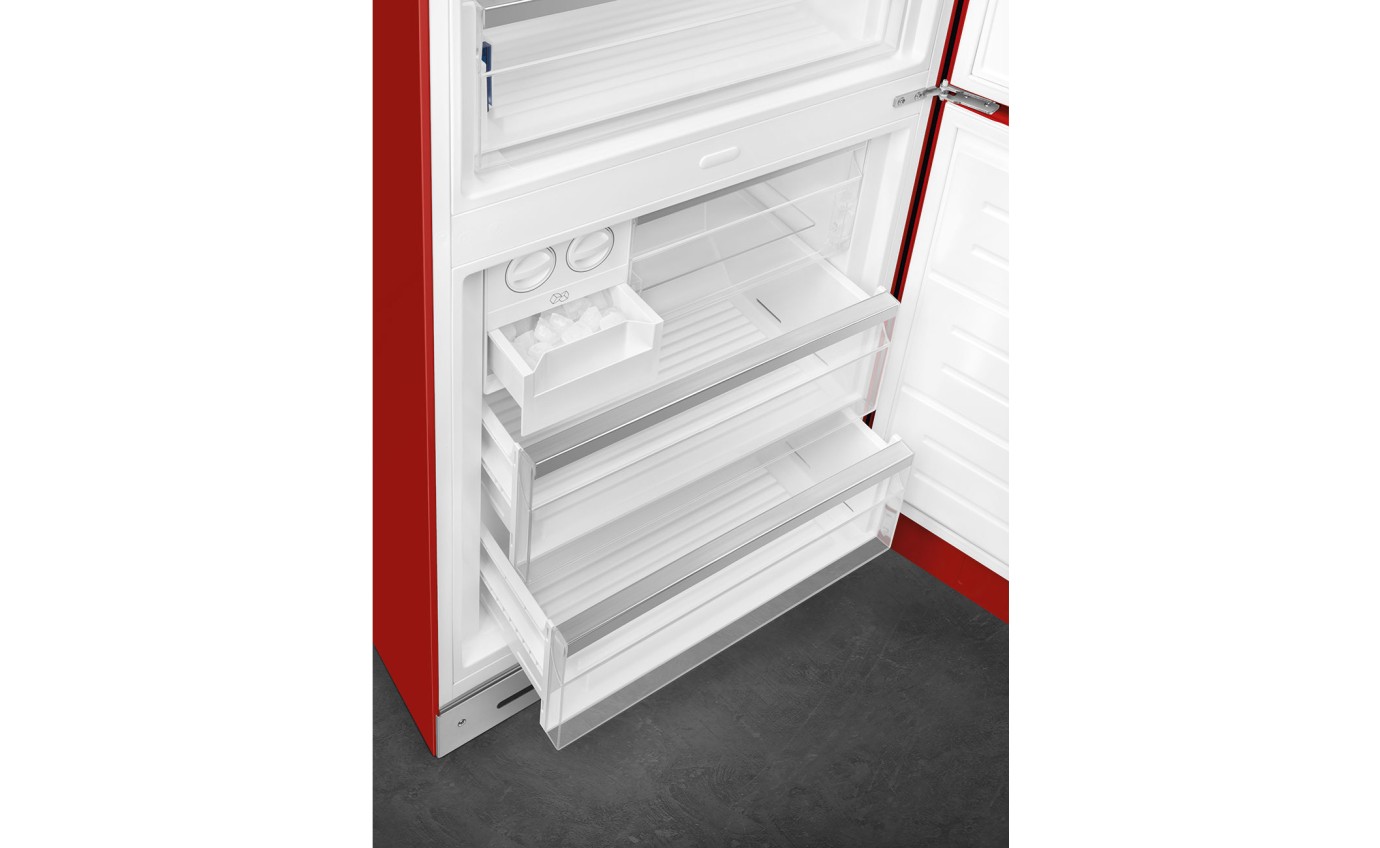 Smeg 481L 50s Style Retro Bottom Mount Fridge (Red) FAB38RRD5AU
