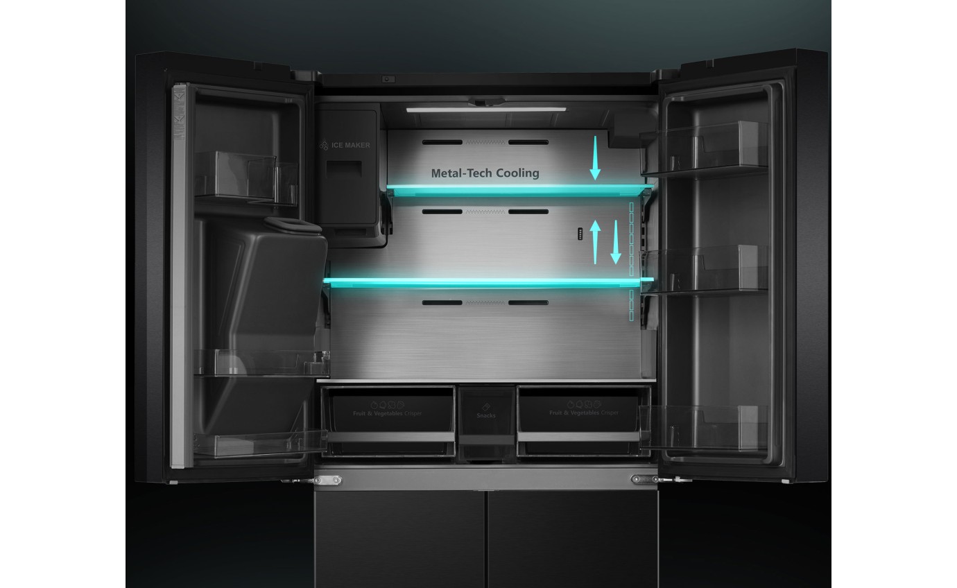 Hisense 585L French Door Refrigerator (Dark Stainless Steel) HRCD586TBWB