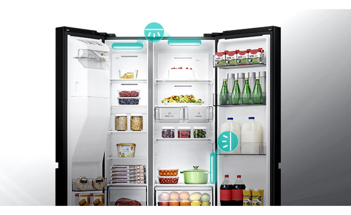 Hisense 632L Side by Side Fridge (Black) HRSBS633BW