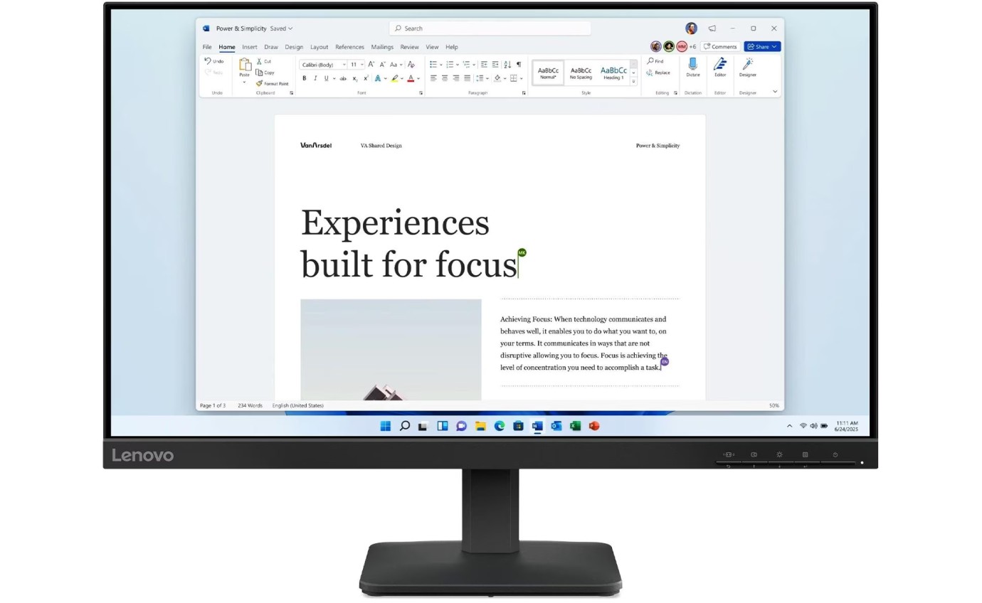 Lenovo 23.8 inch L24-4e FHD IPS Monitor 68C2KAC1AU