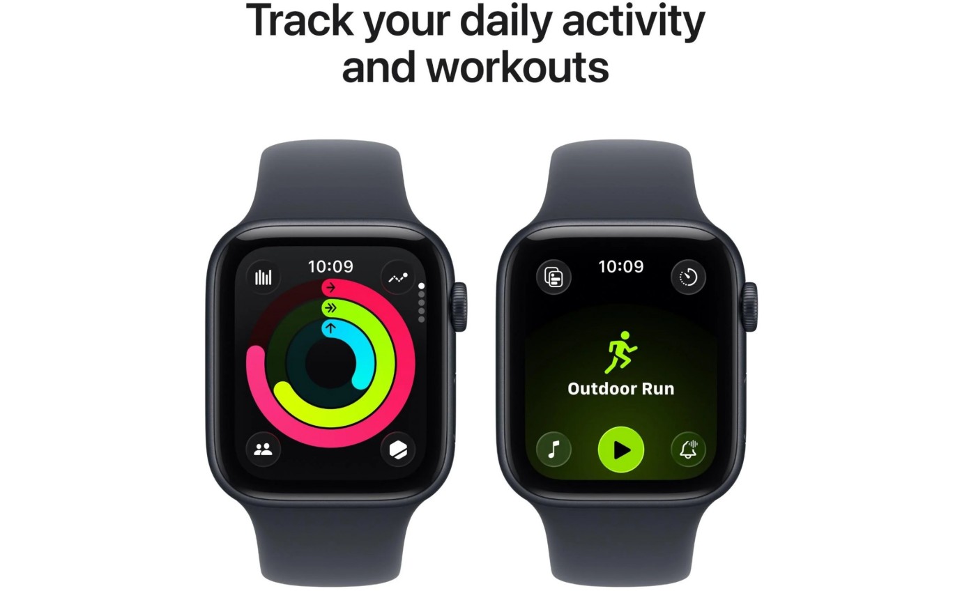 Apple Watch SE 3 GPS + Cellular 44mm Midnight Aluminium Case with Midnight Sport Band (M/L) MEPJ4XA