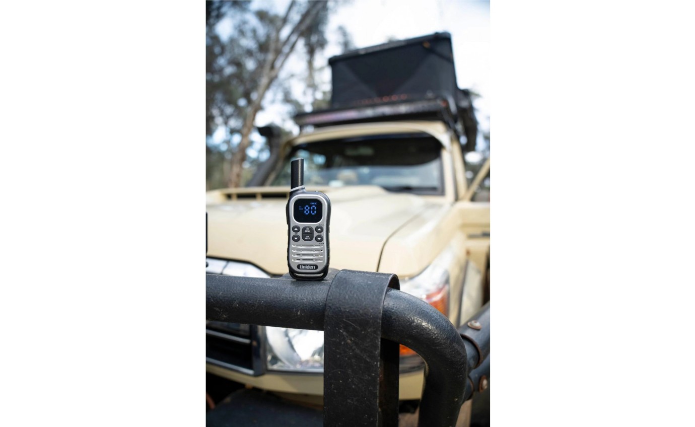 Uniden UH610 Max 1W UHF Handheld Radio with Voice Scramble (Grey) [2 Pack] UH6102MAX