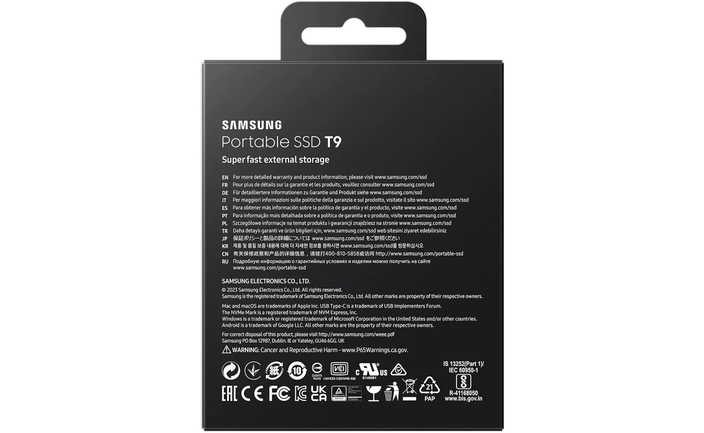 Samsung 4TB Portable SSD T9 MUPG4T0BWW