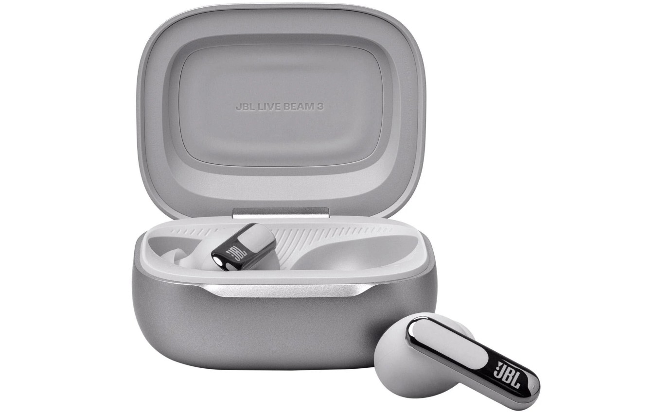 JBL Live Beam 3 TWS Noise Cancelling In-Ear Headphones (Silver) JBLLIVEBEAM3SIL