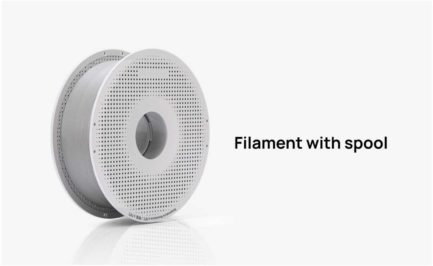 Bambu Lab PLA Basic Filament with Spool 1kg (Silver) A00D11751000SPL