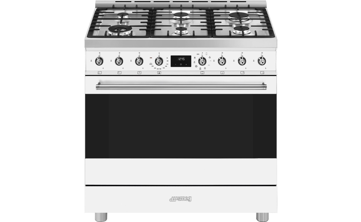 Smeg 90cm Dual Fuel Freestanding Oven CS9GMWHA2