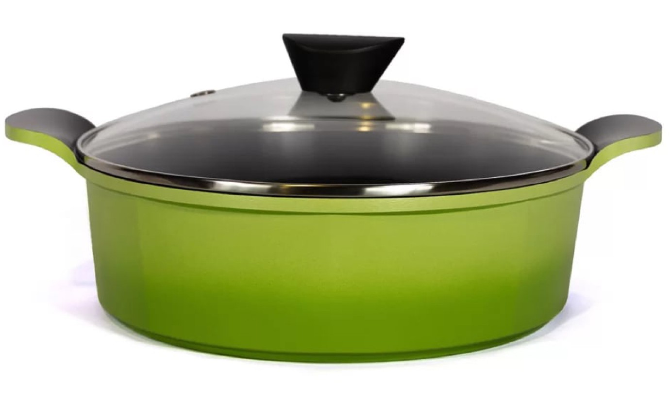 Neoflam 28cm Venn Low Casserole Induction (Green) CVL28G