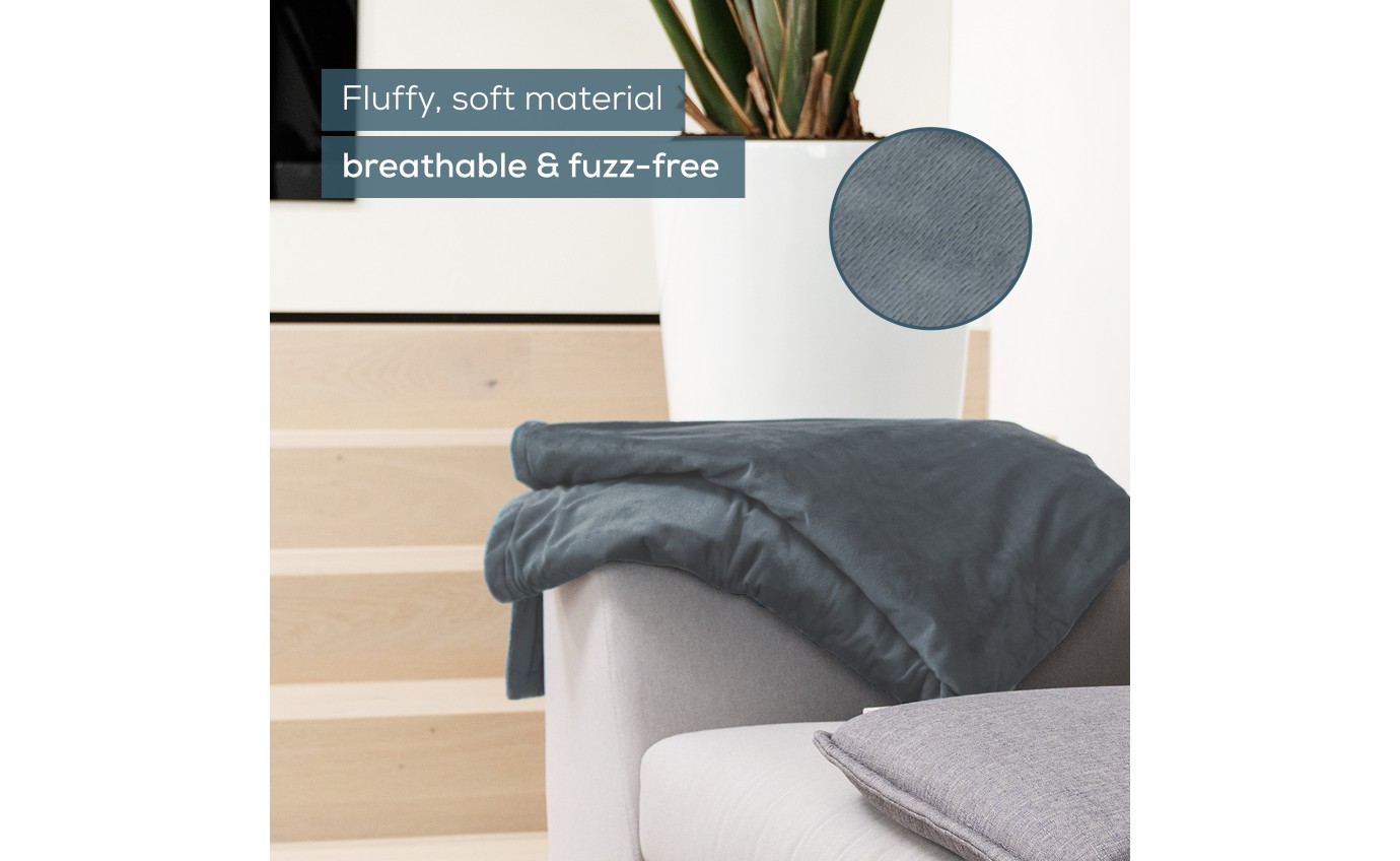 Beurer Super Cosy Heated Throw (Dark Grey) HD75DG