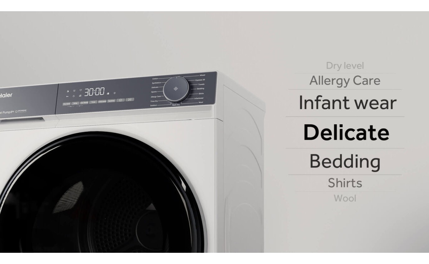 Haier 8kg 300 Series Heat Pump Dryer (White) HDHPS80KW1
