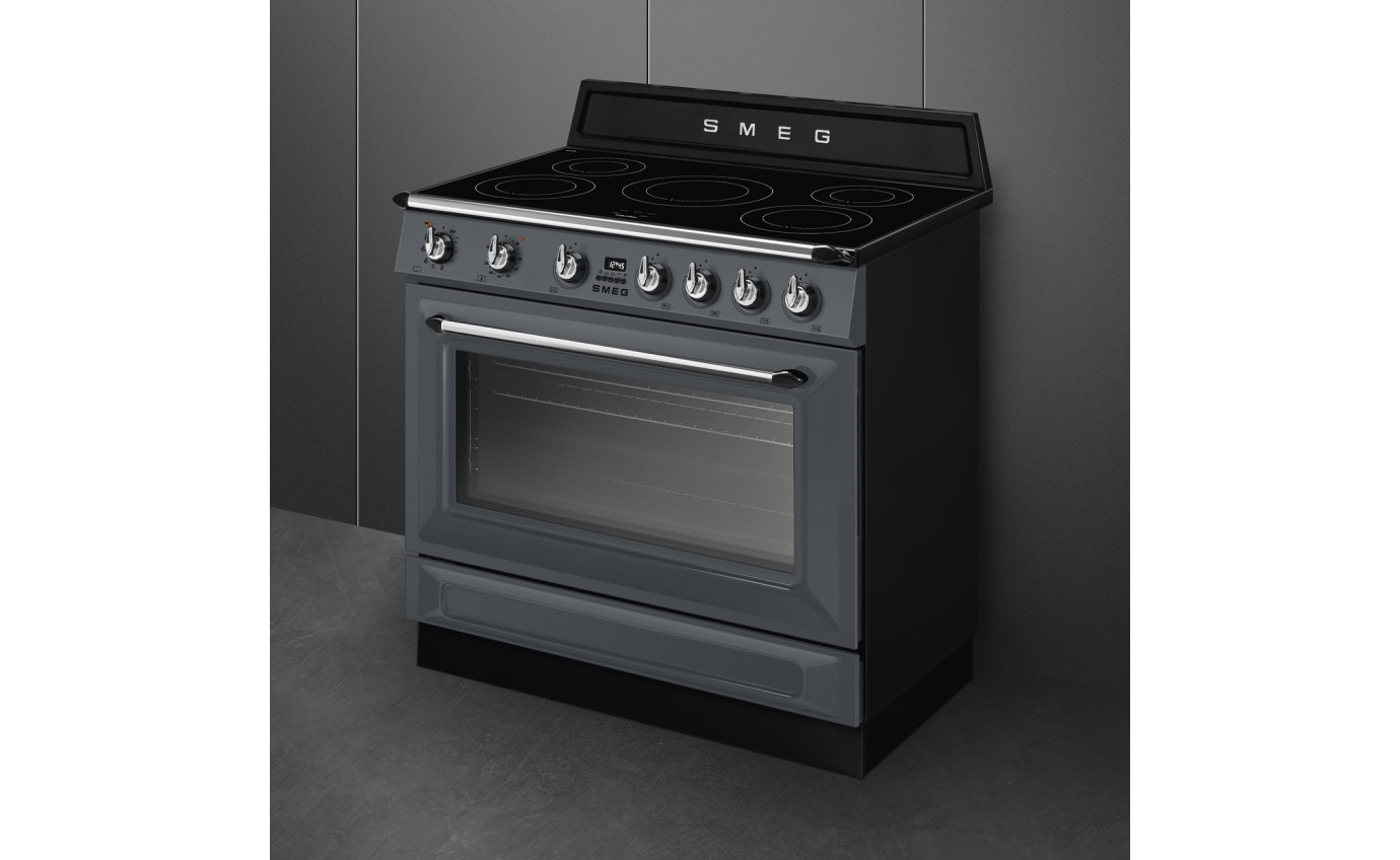 Smeg 90cm Induction Freestanding Cooker (Slate Grey) TR90IPGR