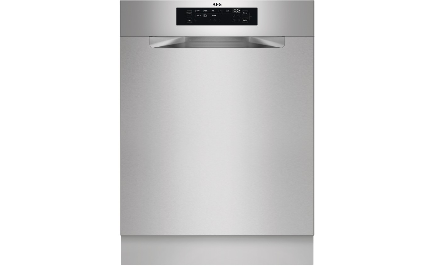 AEG 60cm Built-Under Dishwasher (Stainless Steel) FFE73600PM