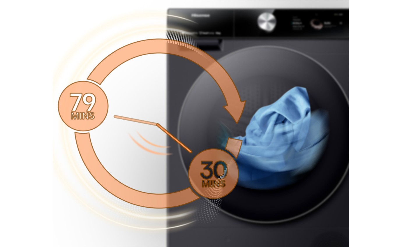 Hisense 10kg Series 9 Heat Pump Dryer (Charcoal Black) HDFS10HPB