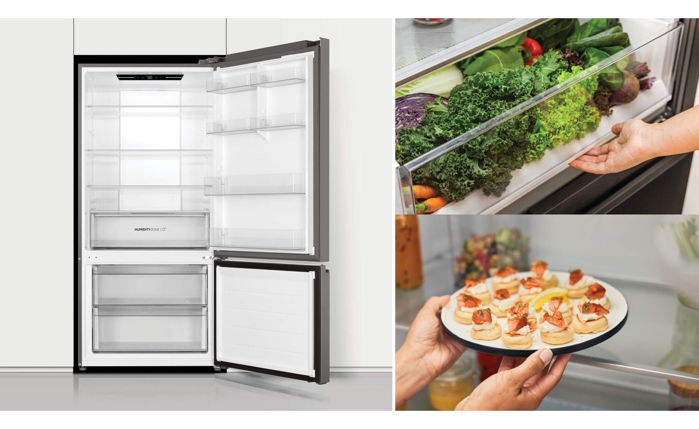 Haier 517L 500 Series Refrigerator Bottom Freezer (Satina) HRF510BS