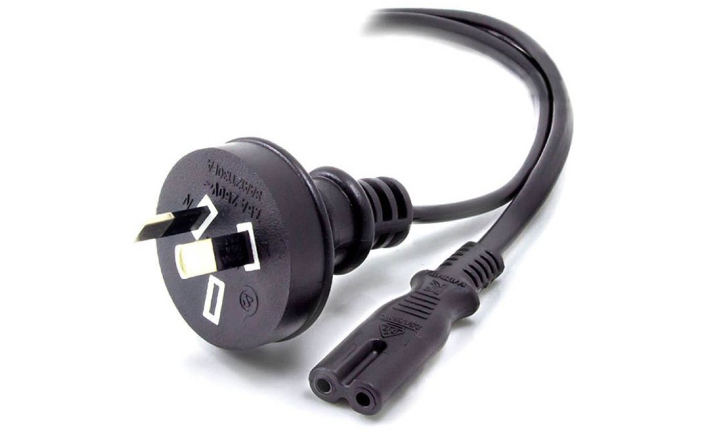 ALOGIC Mains Plug to 3 Pin IEC C7 (2m) MFAUS2PC702RBLK