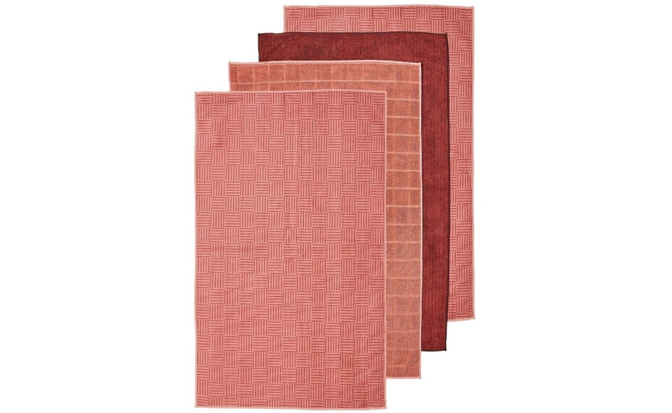 Ladelle Benson Microfibre Kitchen Towel Pink Sand (4 Pack) 33410
