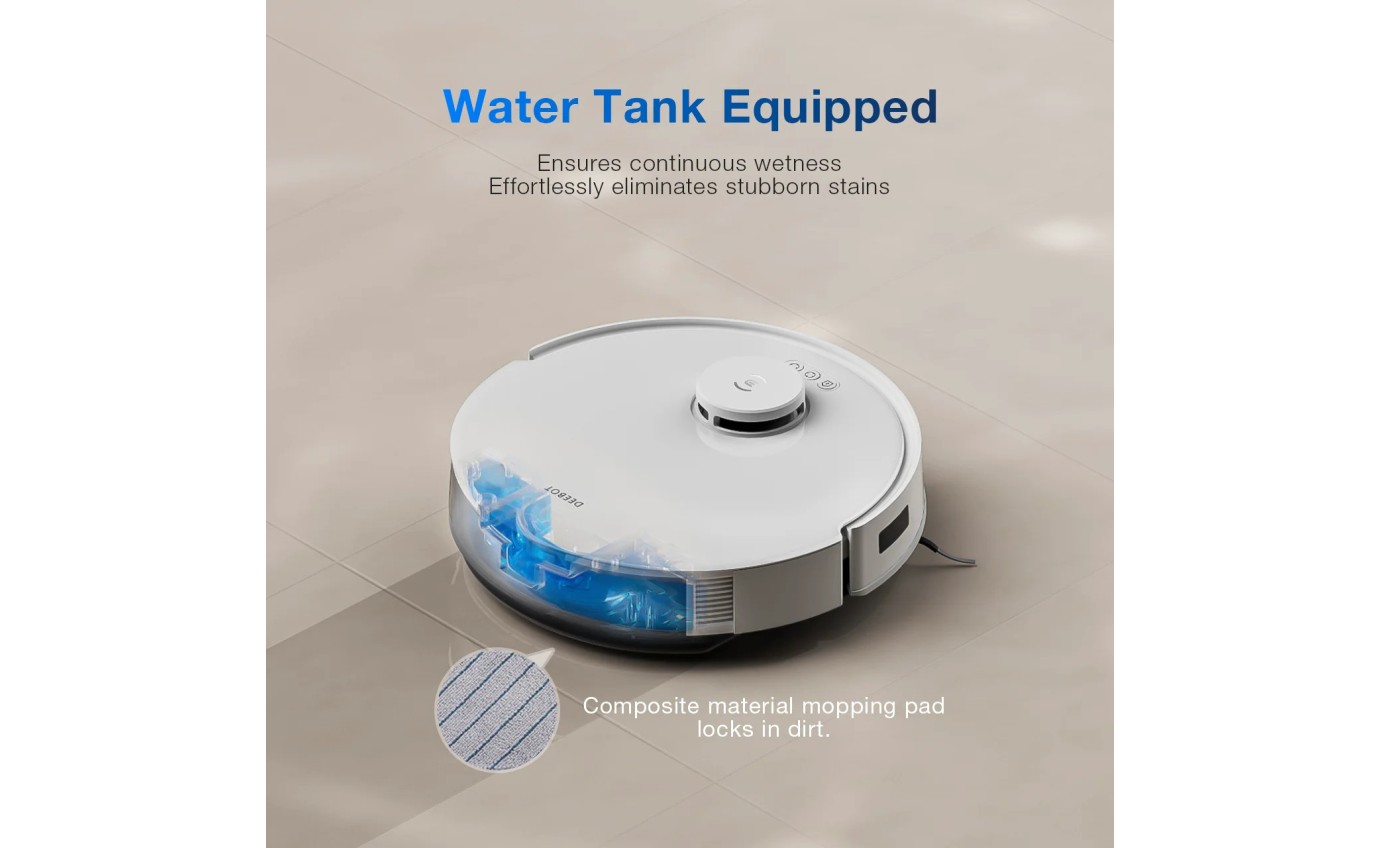 Ecovacs Deebot N20 Pro Plus Bagless Robot Vacuum & Mop (White) DKX55PLUS