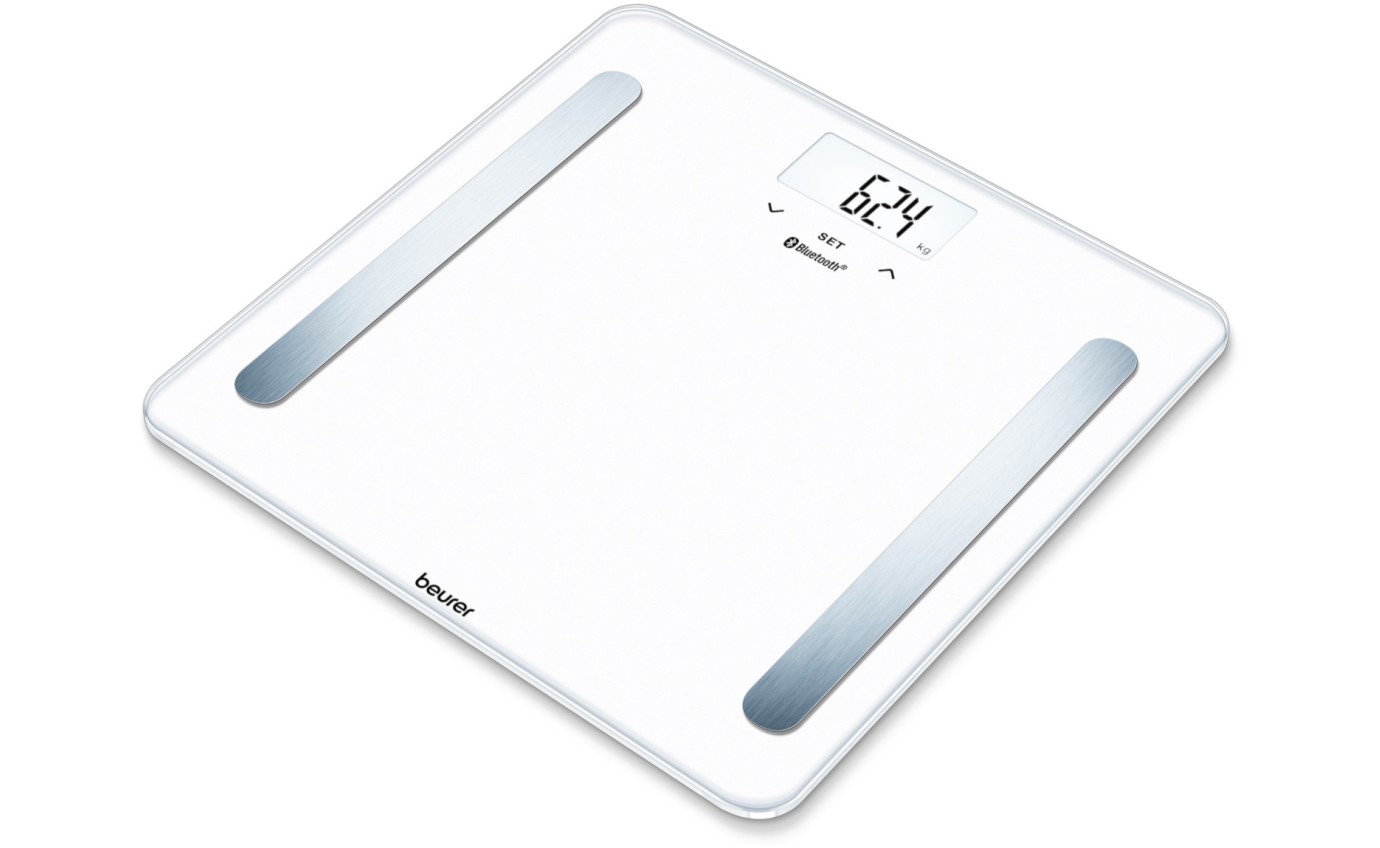 Beurer Digital Glass Body Fat Bathroom Scale (White) BF600W