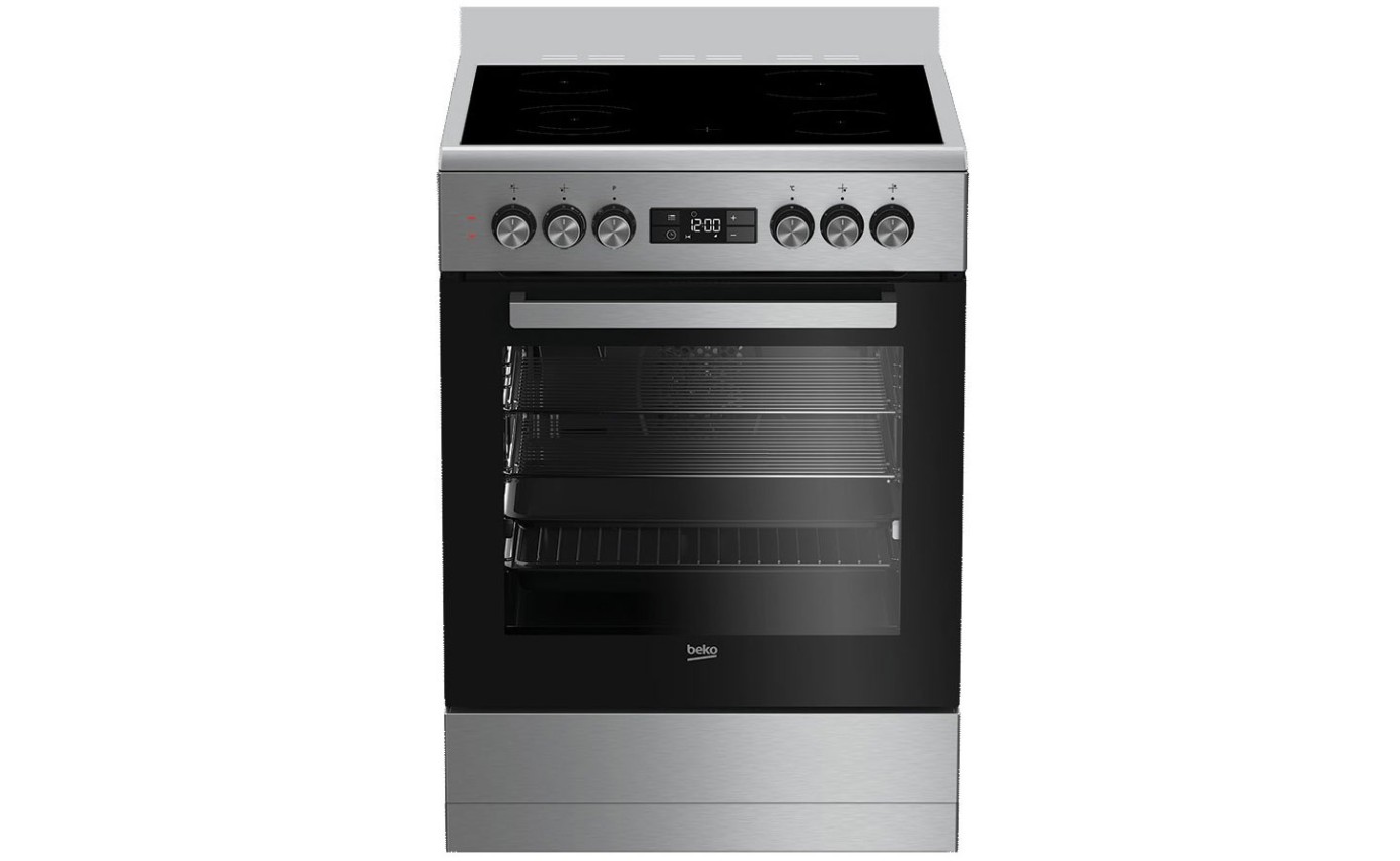 Beko 60cm Vitroceramic Upright Cooker BFC60VMX1