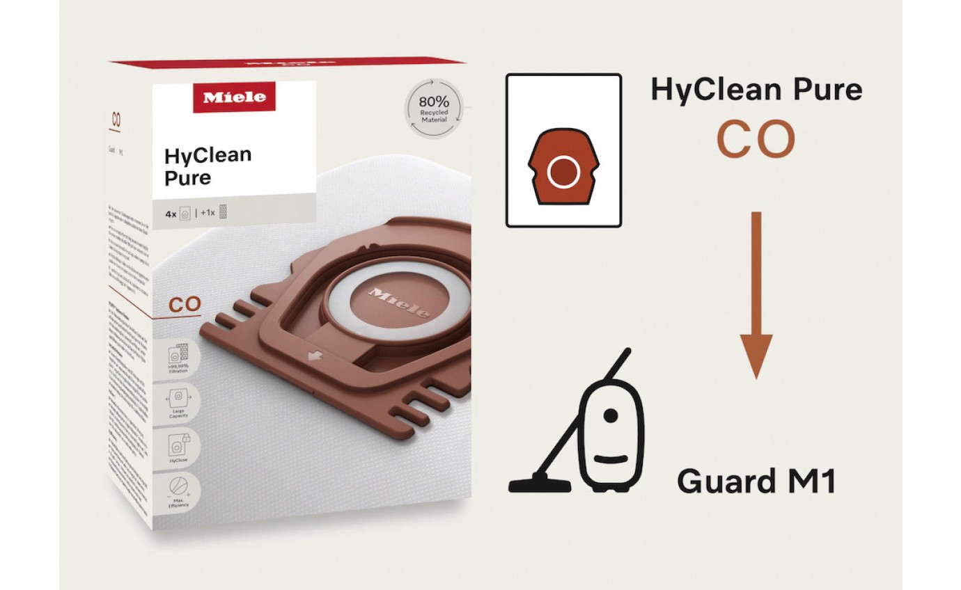 Miele HyClean Pure CO Vacuum Cleaner Bags (4 Pack) 12557080