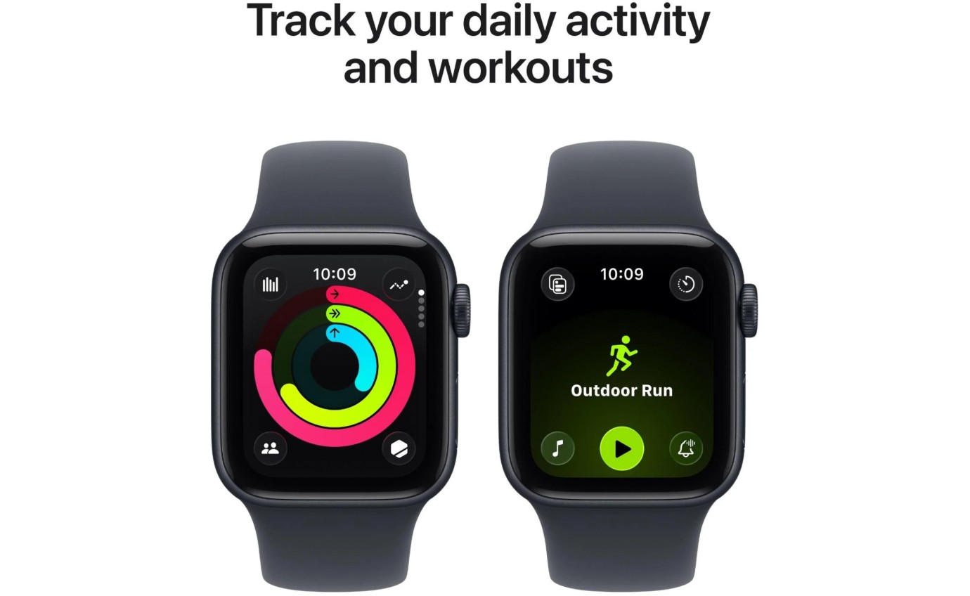 Apple Watch SE 3 GPS 40mm Midnight Aluminium Case with Midnight Sport Band (S/M) MEH94XA