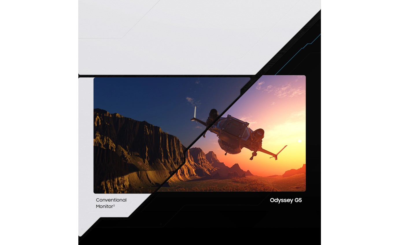 Samsung 34 inch Odyssey G55T Curved WQHD 165Hz Gaming Monitor LC34G55TWDEXXY