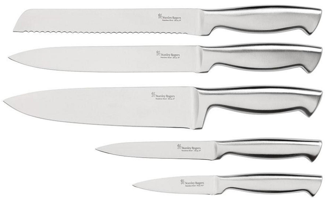 Stanley Rogers Black Acacia 6 Piece Knife Block 41410