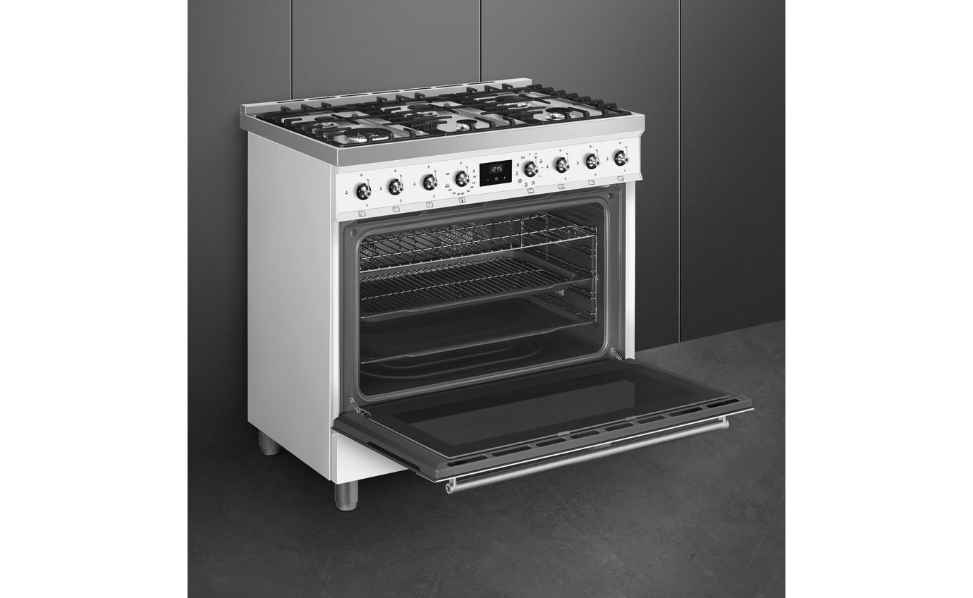 Smeg 90cm Dual Fuel Freestanding Oven CS9GMWHA2
