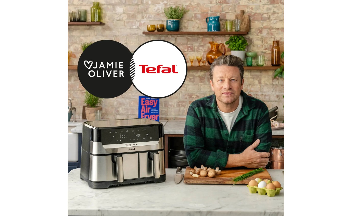 Tefal Jamie Oliver Dual Easy Fry Air Fryer 8.3L EY905J