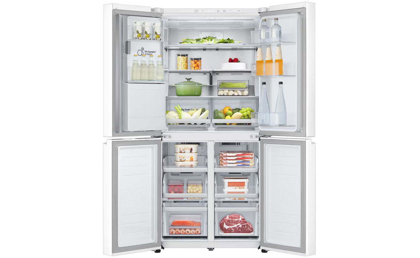 LG 506L Quad Door Fridge (White) GFL500MWH