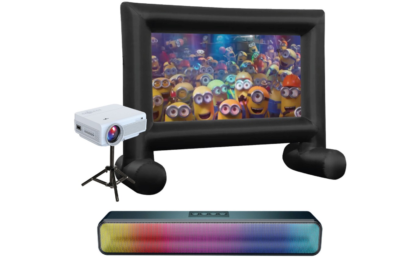 Laser 144 inch FHD Projector Outdoor Cinema Bundle PJOBF144670